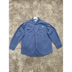 Tuna Men’s Brand Fishing Shirt UPF 50 Long Sleeve Button Up Quick Dry Size L